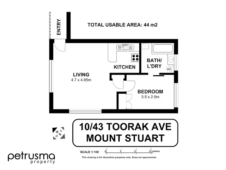 Floorplan of Homely unit listing, 10/43 Toorak Avenue, Mount Stuart TAS 7000