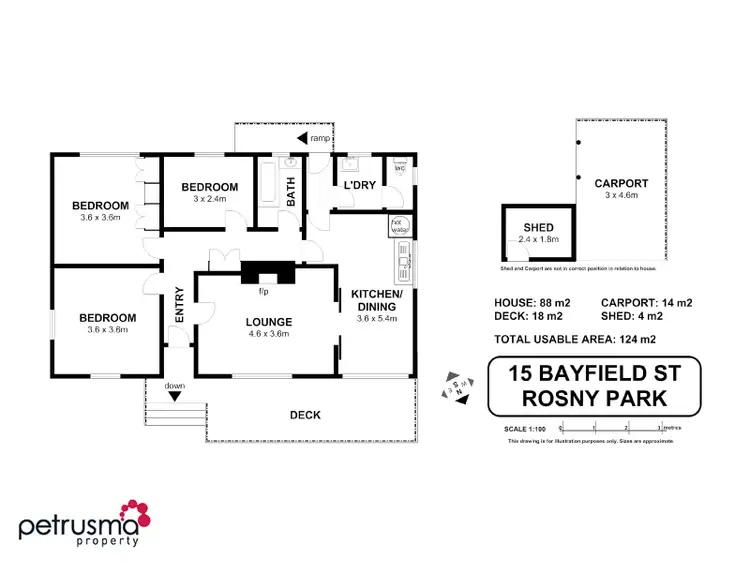 Floorplan of Homely house listing, 15 Bayfield Street, Rosny Park TAS 7018
