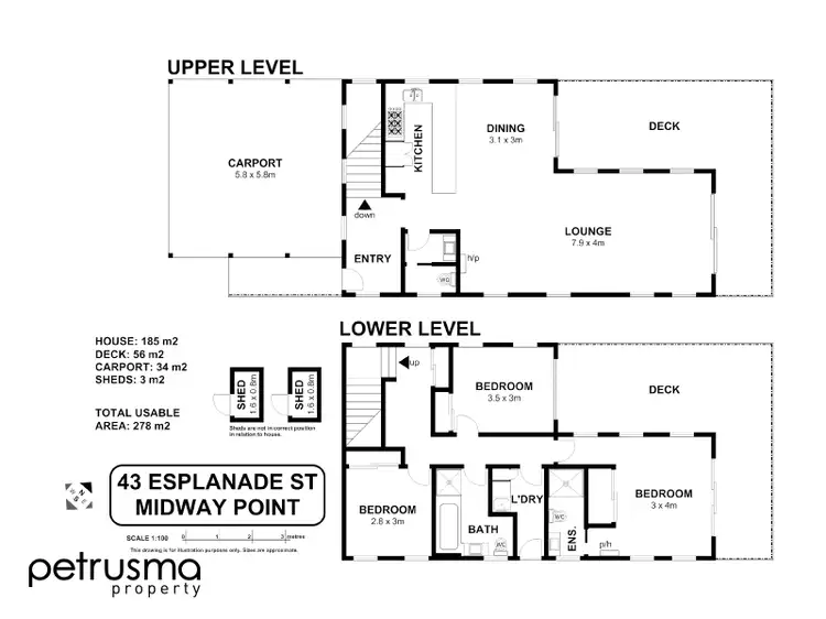 Floorplan of Homely house listing, 43 Esplanade, Midway Point TAS 7171