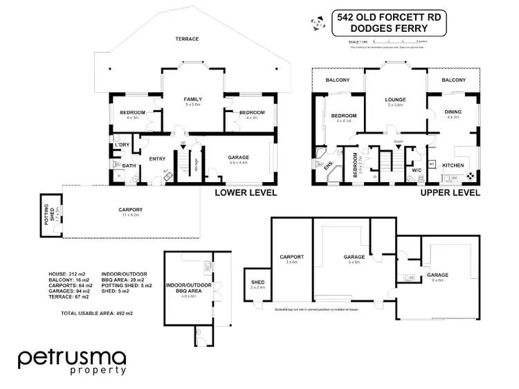 Floorplan of Homely house listing, 542 Old Forcett Road, Dodges Ferry TAS 7173