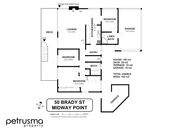 Floorplan of Homely house listing, 50 Brady Street, Midway Point TAS 7171