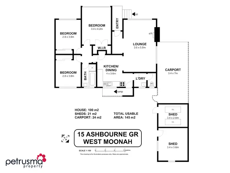 Floorplan of Homely house listing, 15 Ashbourne Grove, West Moonah TAS 7009