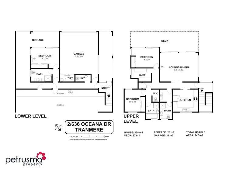Floorplan of Homely villa listing, 2/636 Oceana Drive, Tranmere TAS 7018