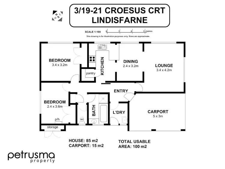 Floorplan of Homely unit listing, 3-4-5/19 Croesus Court, Lindisfarne TAS 7015