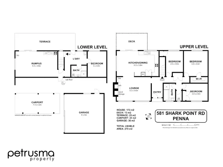 Floorplan of Homely house listing, 581 Shark Point Road, Penna TAS 7171