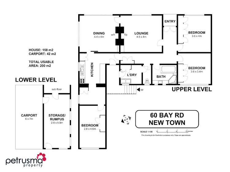 Floorplan of Homely house listing, 60 Bay Road, New Town TAS 7008