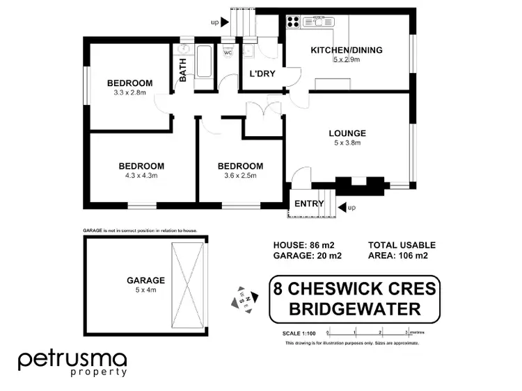 Floorplan of Homely house listing, 8 Cheswick Crescent, Bridgewater TAS 7030