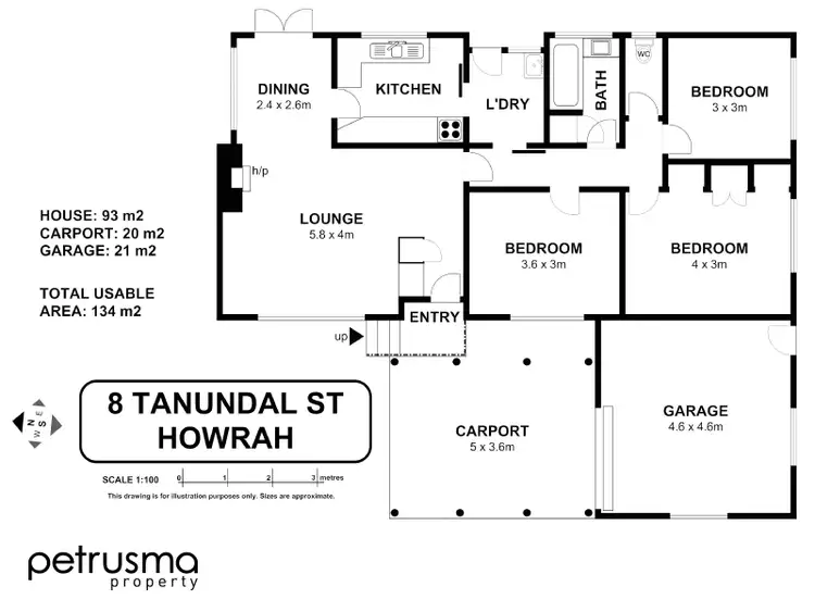 Floorplan of Homely house listing, 8 Tanundal Street, Howrah TAS 7018