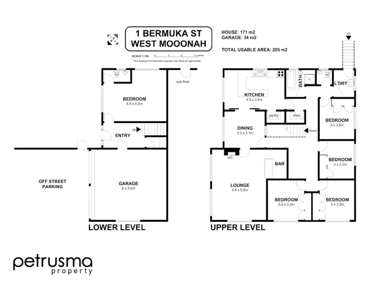 Floorplan of Homely house listing, 1 Bermuka Street, West Moonah TAS 7009