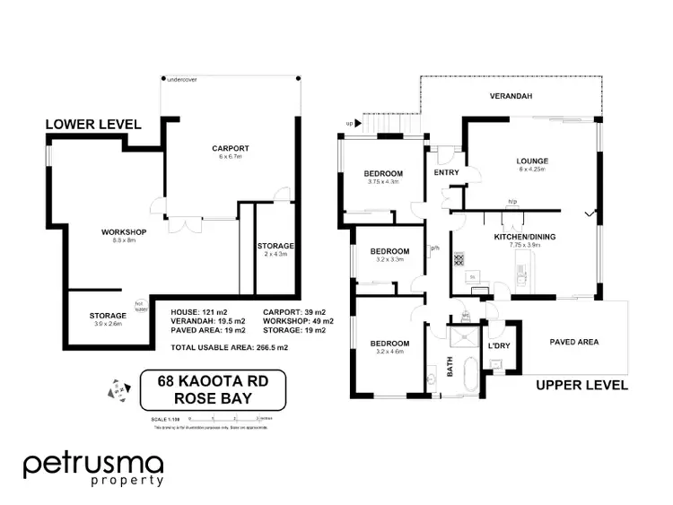 Floorplan of Homely house listing, 68 Kaoota Road, Rose Bay TAS 7015