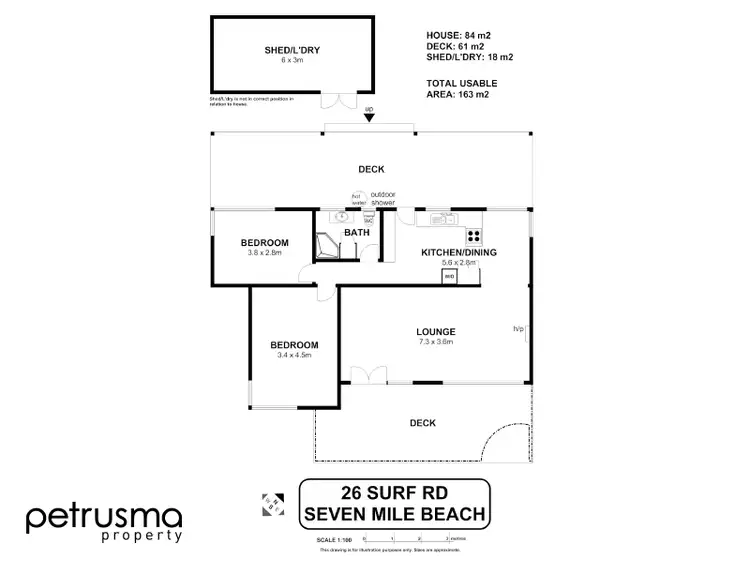 Floorplan of Homely house listing, 26 Surf Road, Seven Mile Beach TAS 7170