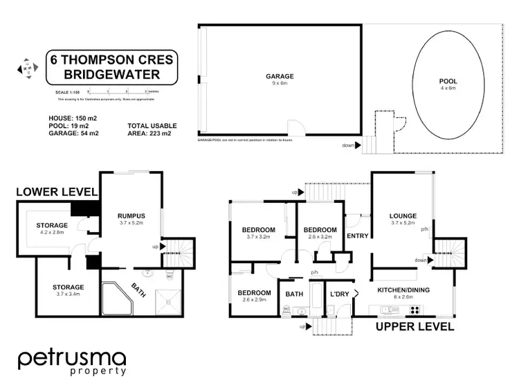Floorplan of Homely house listing, 6 Thompson Crescent, Bridgewater TAS 7030