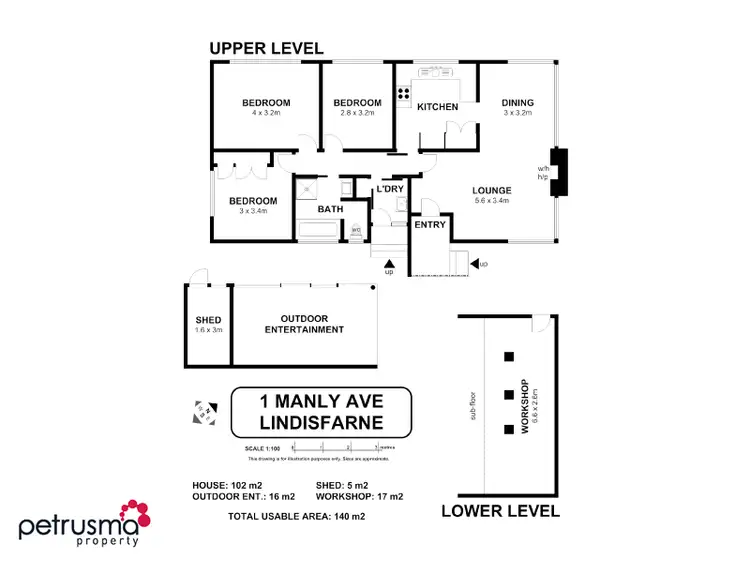 Floorplan of Homely house listing, 1 Manly Avenue, Lindisfarne TAS 7015