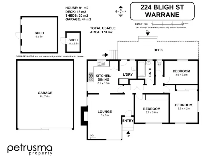 Floorplan of Homely house listing, 224 Bligh Street, Warrane TAS 7018