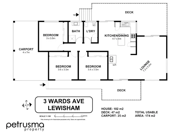 Floorplan of Homely house listing, 3 Wards Avenue, Lewisham TAS 7173