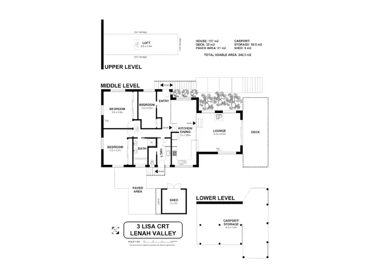 Floorplan of Homely house listing, 3 Lisa Court, Lenah Valley TAS 7008