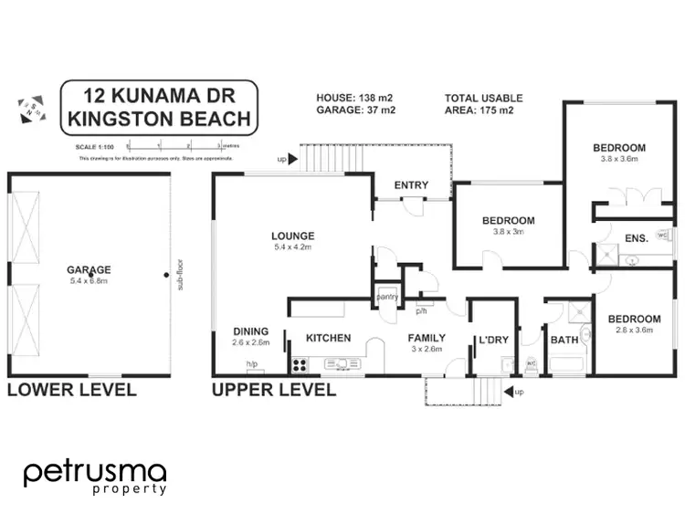 Floorplan of Homely house listing, 12 Kunama Drive, Kingston Beach TAS 7050