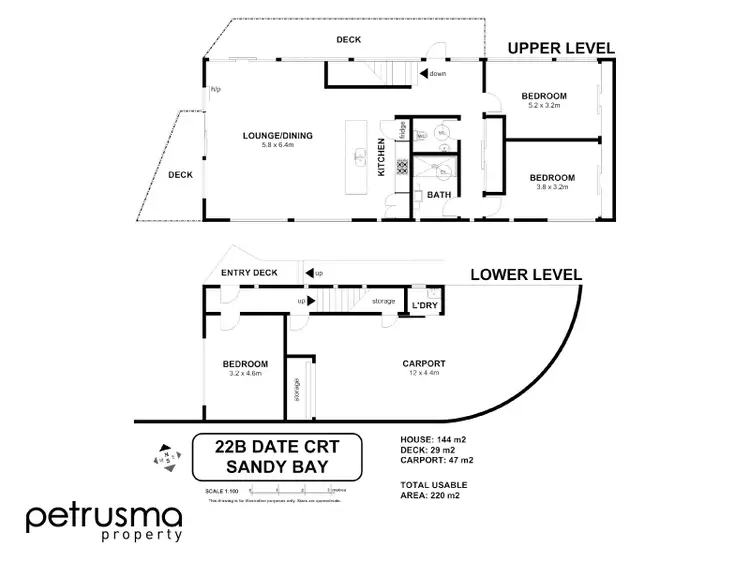 Floorplan of Homely house listing, 22B Date Court, Sandy Bay TAS 7005