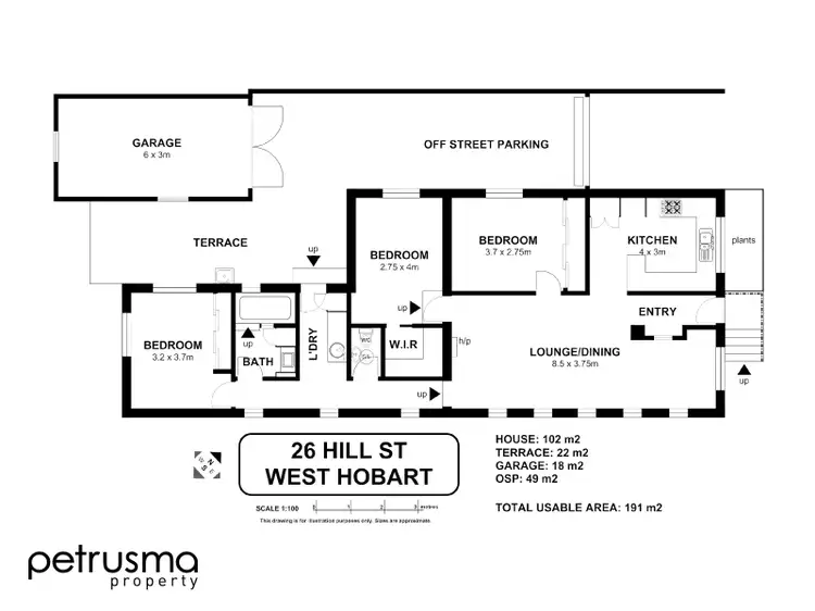 Floorplan of Homely house listing, 26 Hill Street, West Hobart TAS 7000