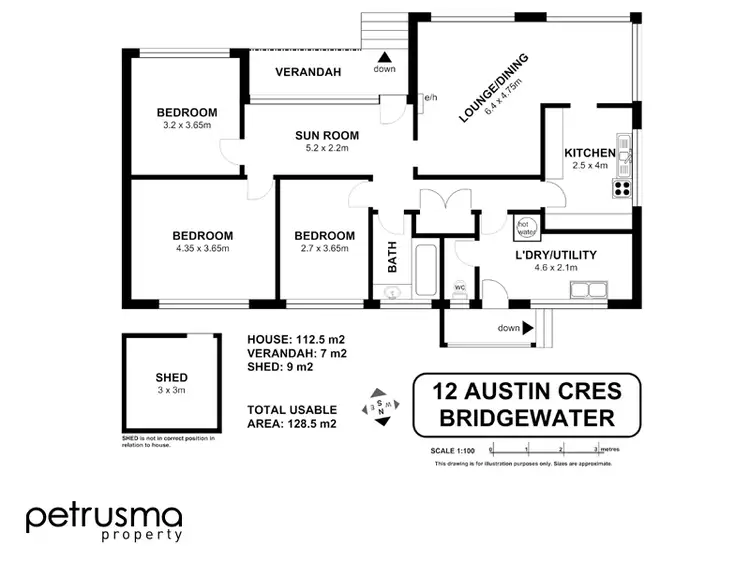 Floorplan of Homely house listing, 12 Austin Crescent, Bridgewater TAS 7030