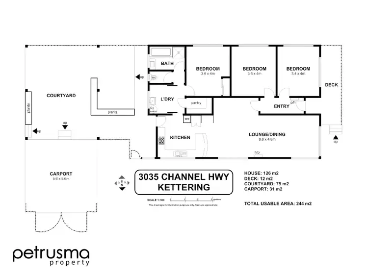 Floorplan of Homely house listing, 3035 Channel Highway, Kettering TAS 7155