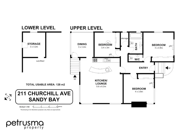 Floorplan of Homely house listing, 211 Churchill Avenue, Sandy Bay TAS 7005