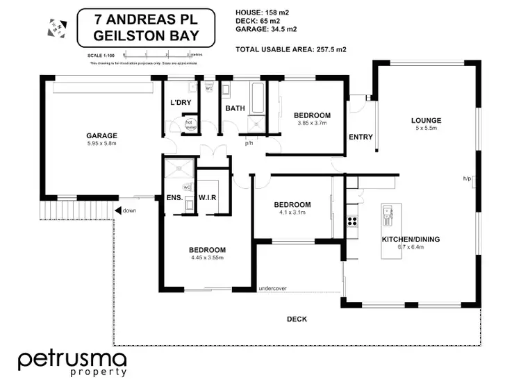 Floorplan of Homely house listing, 7 Andreas Place, Geilston Bay TAS 7015