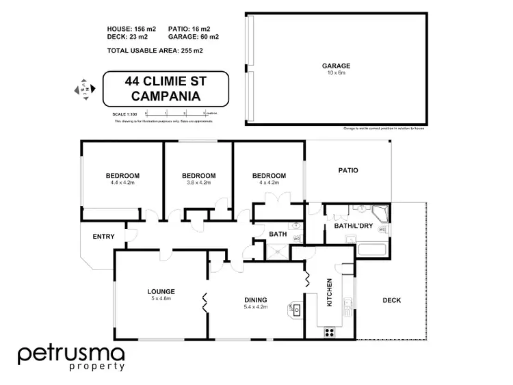 Floorplan of Homely house listing, 44 Climie Street, Campania TAS 7026