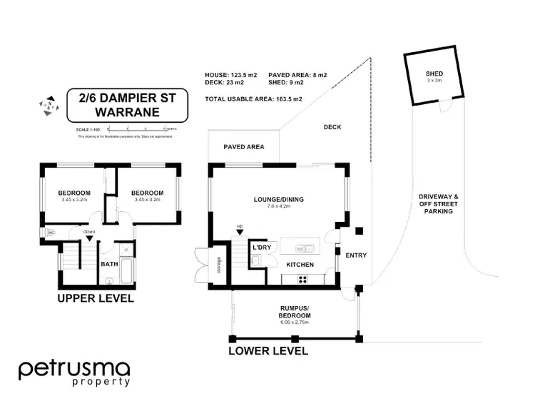 Floorplan of Homely unit listing, 2/6 Dampier Street, Warrane TAS 7018