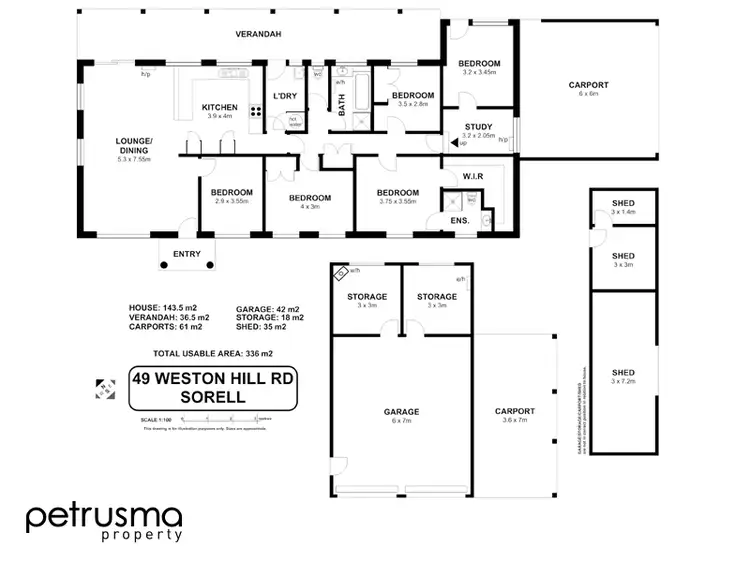 Floorplan of Homely house listing, 49 Weston Hill Road, Sorell TAS 7172