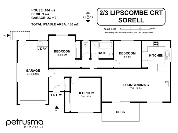 Floorplan of Homely villa listing, 2/3 Lipscombe Court, Sorell TAS 7172