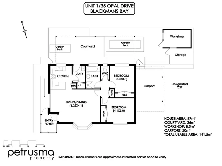 Floorplan of Homely house listing, 1/35 Opal Drive, Blackmans Bay TAS 7052