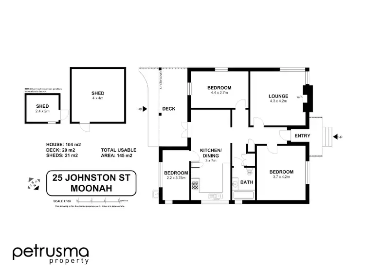 Floorplan of Homely house listing, 25 Johnston Street, Moonah TAS 7009