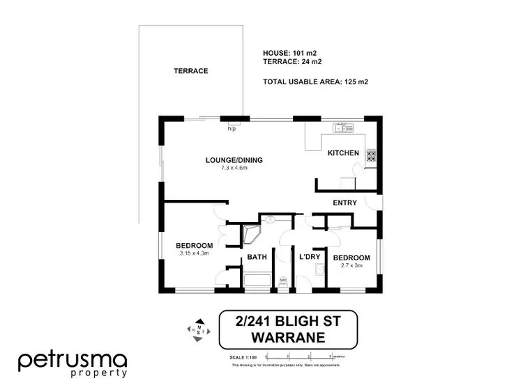 Floorplan of Homely unit listing, 2/241 Bligh Street, Warrane TAS 7018