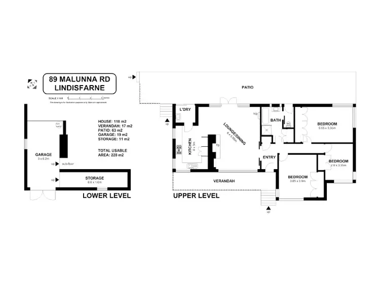 Floorplan of Homely house listing, 89 Malunna Road, Lindisfarne TAS 7015
