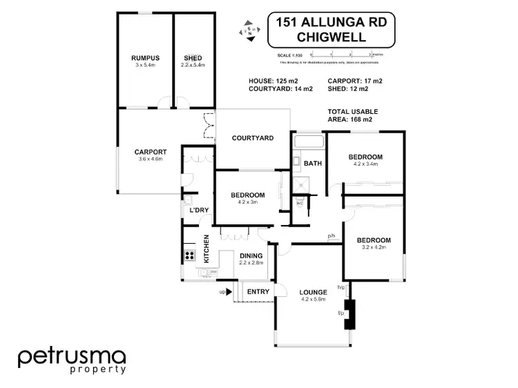 Floorplan of Homely house listing, 151 Allunga Road, Chigwell TAS 7011