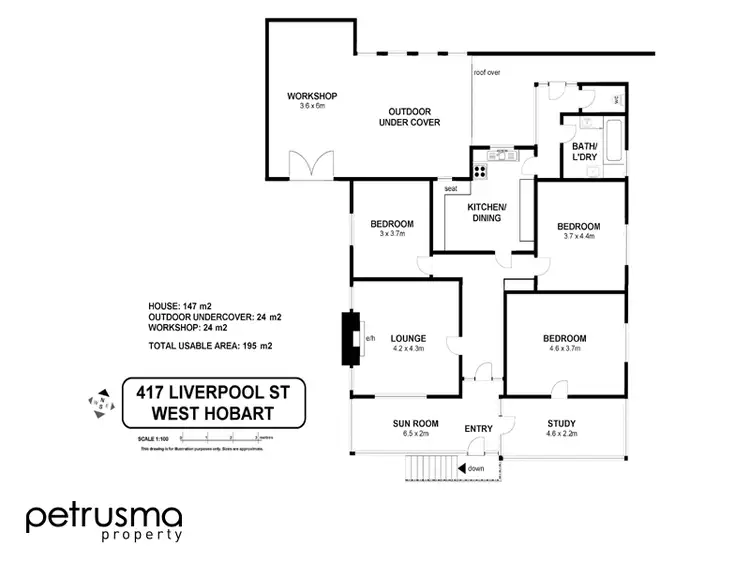 Floorplan of Homely house listing, 417 Liverpool Street, West Hobart TAS 7000