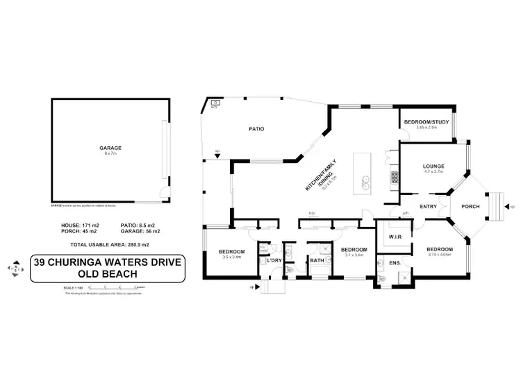 Floorplan of Homely house listing, 39 Churinga Waters Drive, Old Beach TAS 7017