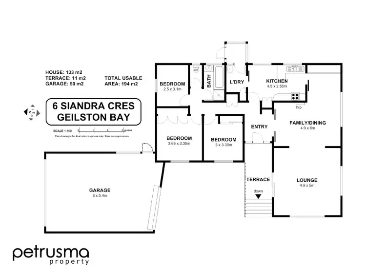 Floorplan of Homely house listing, 6 Siandra Crescent, Geilston Bay TAS 7015