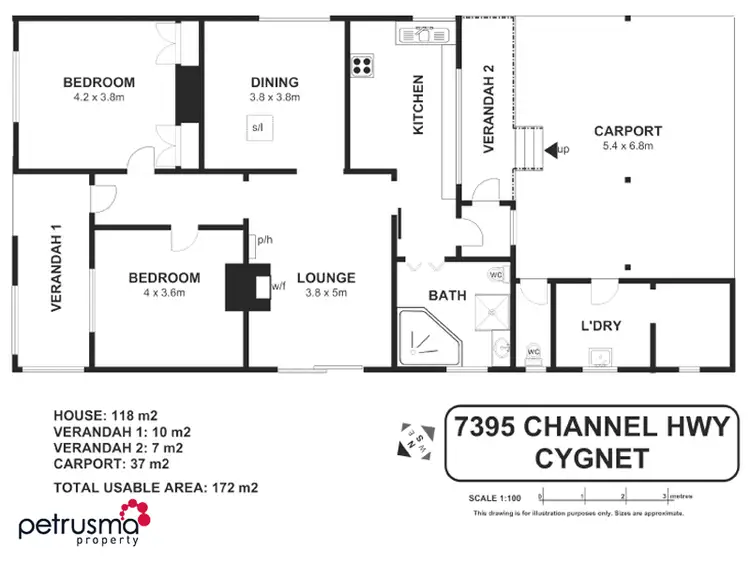 Floorplan of Homely house listing, 7395 Channel Highway, Cygnet TAS 7112
