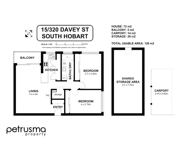 Floorplan of Homely apartment listing, 15/320 Davey Street, South Hobart TAS 7004