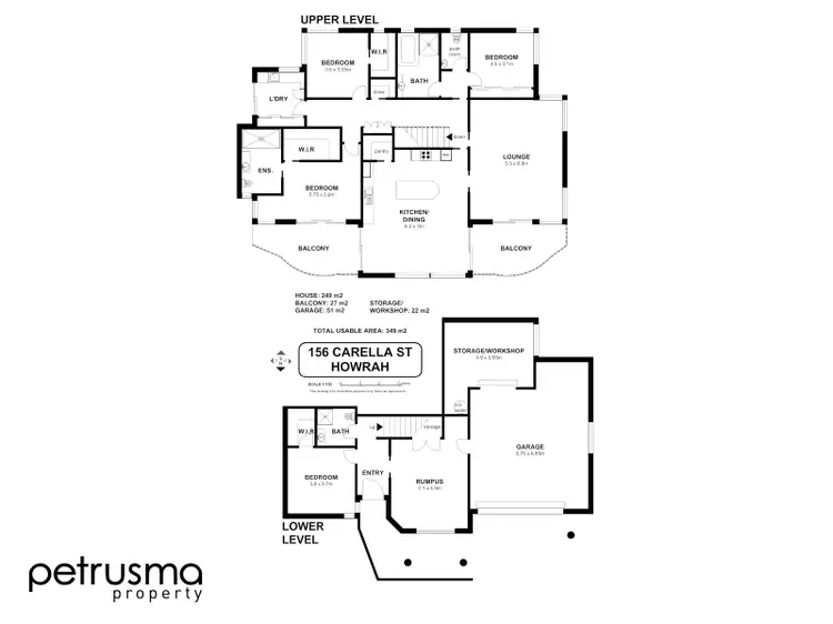 Floorplan of Homely house listing, 156 Carella Street, Howrah TAS 7018