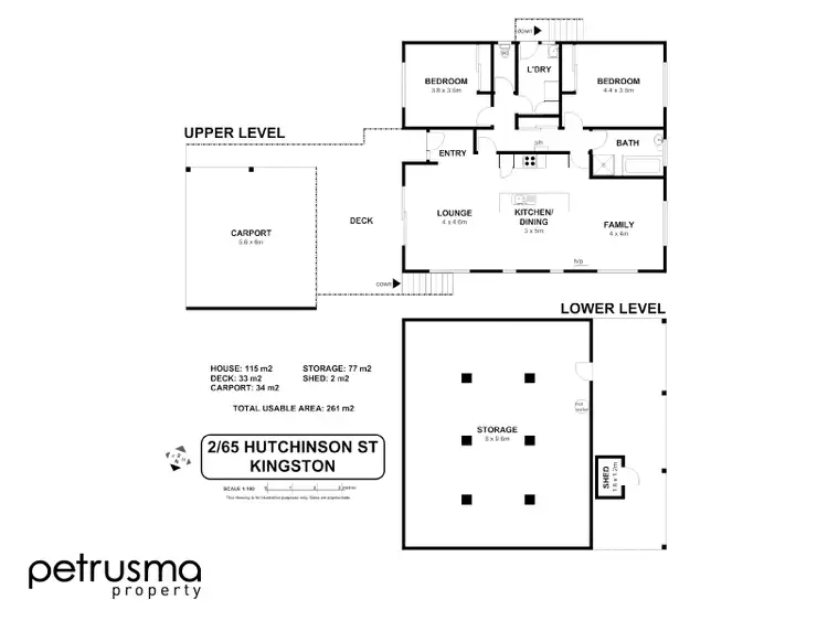 Floorplan of Homely unit listing, 2/65 Hutchins Street, Kingston TAS 7050