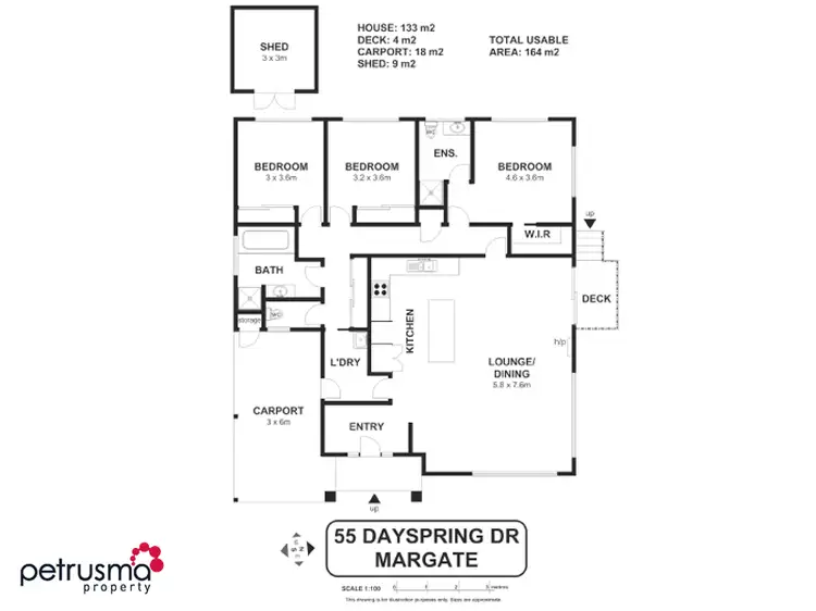 Floorplan of Homely house listing, 55 Dayspring Drive, Margate TAS 7054