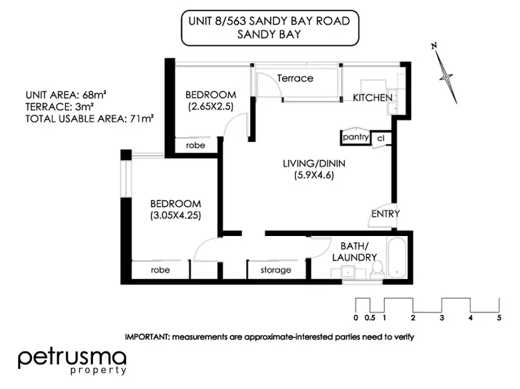 Floorplan of Homely unit listing, 8/563 Sandy Bay Road, Sandy Bay TAS 7005