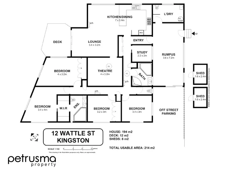 Floorplan of Homely house listing, 12 Wattle Street, Kingston TAS 7050