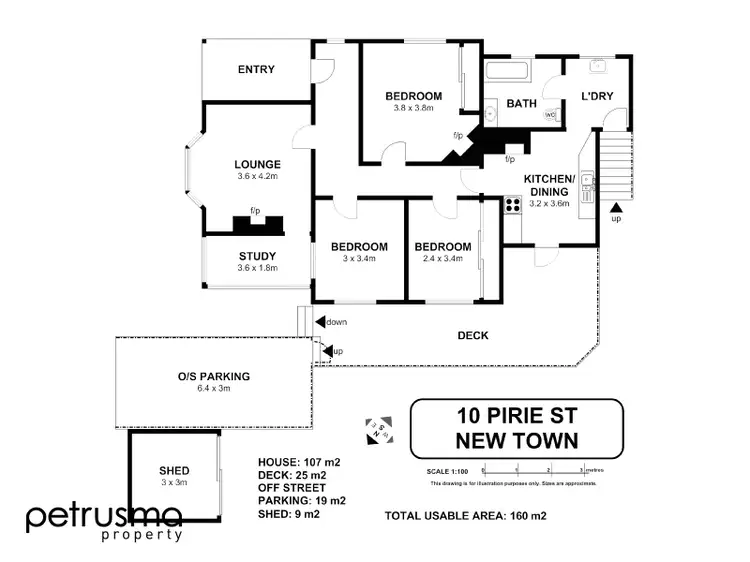 Floorplan of Homely house listing, 10 Pirie Street, New Town TAS 7008