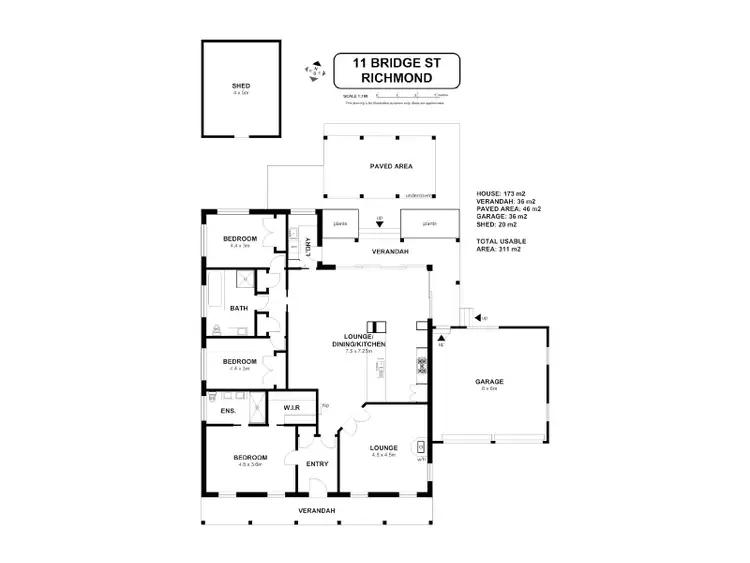 Floorplan of Homely house listing, 11 Bridge Street, Richmond TAS 7025