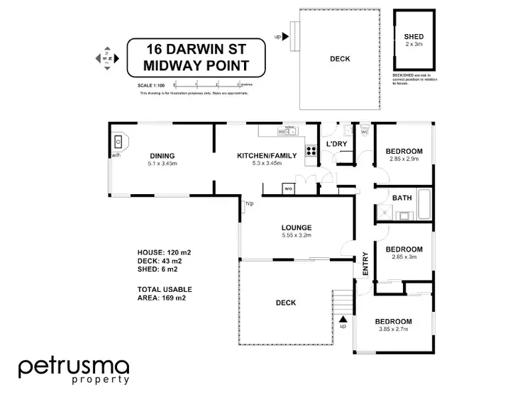 Floorplan of Homely house listing, 16 Darwin Street, Midway Point TAS 7171