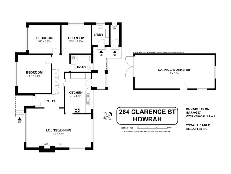 Floorplan of Homely house listing, 284 Clarence Street, Howrah TAS 7018